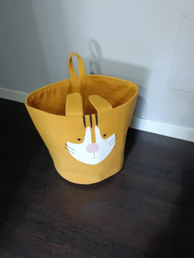 Cesto infantil gato tela