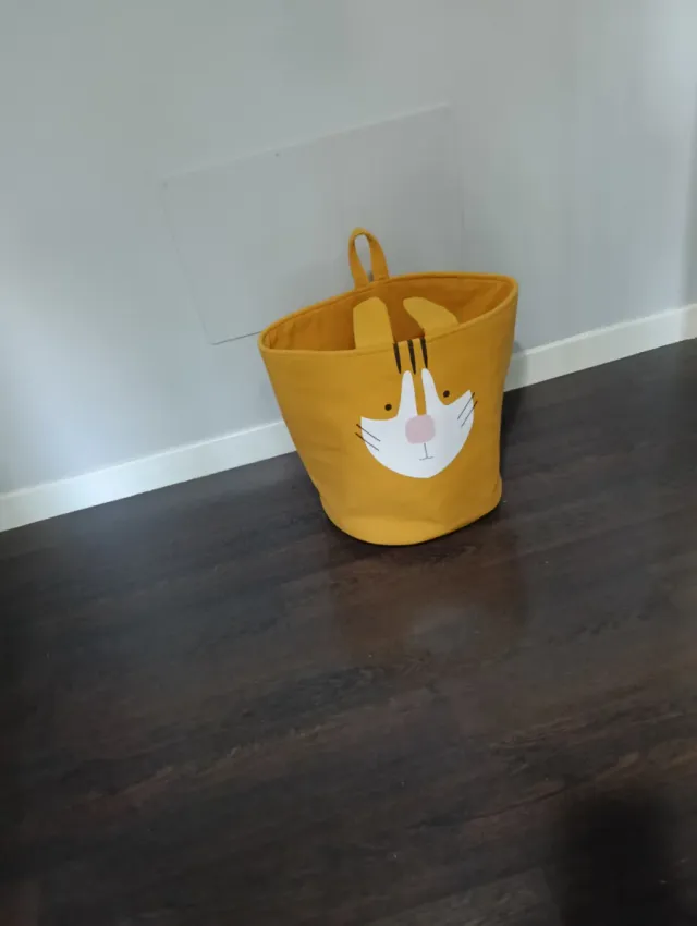 Cesto infantil gato tela