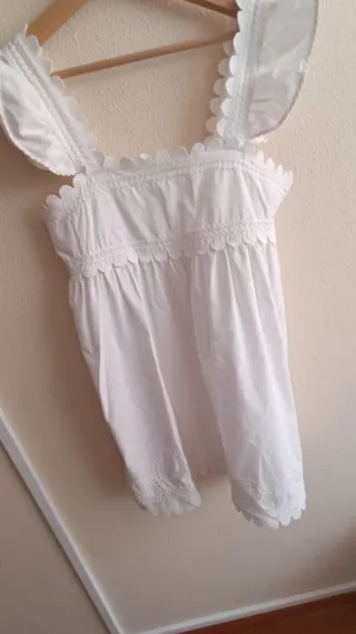 Vestido blanco tirantes corto