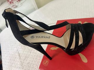 Zapatos de tacón Tulipano negros talla 39