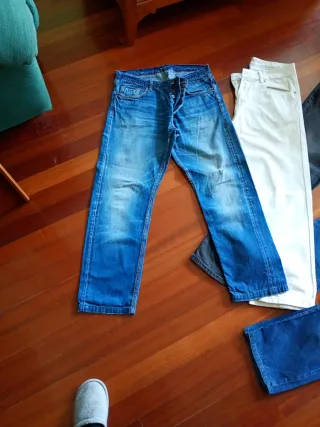 5 Pantalones Hombre Talla XL máximo Dutti,Zara...
