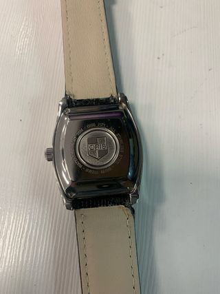Reloj Oris Automático Esfera Plateada Correa Negra