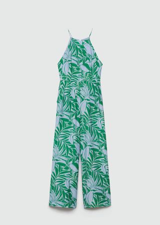 Mono Mango tirantes estampado hojas Talla M