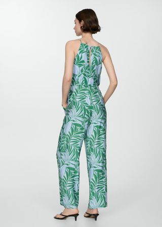 Mono Mango tirantes estampado hojas Talla M