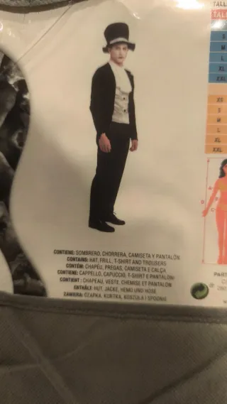 Disfraz Novio Cadáver Variaa tallas
S(1) M(3) y L1