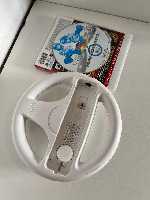 Volante Wii + Juego Wii Mario Kart