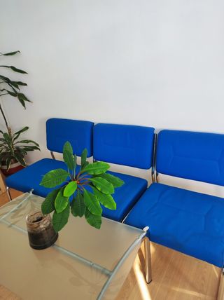 6 Sillas Oficina Zona Espera Azul