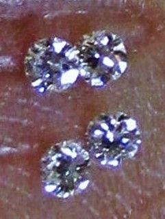Diamante natural talla brillante de 2mm. diámetro