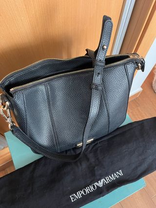 Bolso Emporio Armani Negro Piel Texturizada