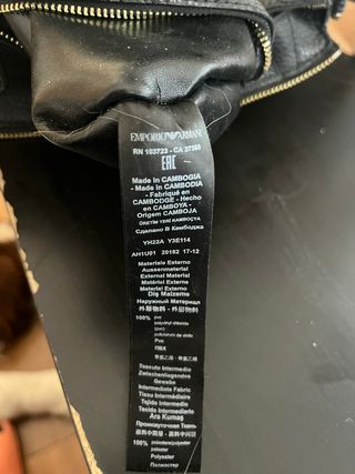Bolso Emporio Armani Negro Piel Texturizada