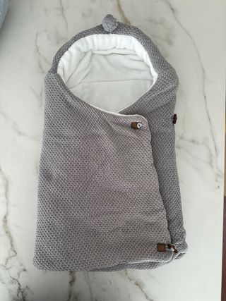 Saco bebé capazo/minicuna tejido gris
