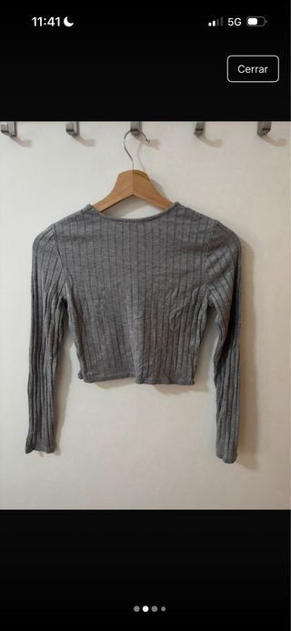 Top gris manga larga Lefties