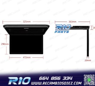 PANTALLA FULL HD PARA TECHO DE 19,5 "