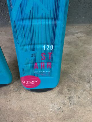 Esquís infantiles 120 cm con fijaciones