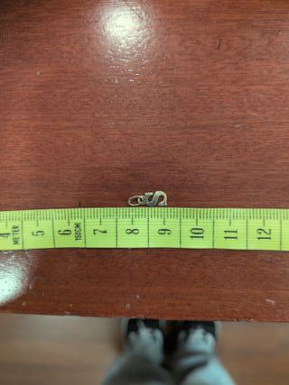Mini colgante letra S oro