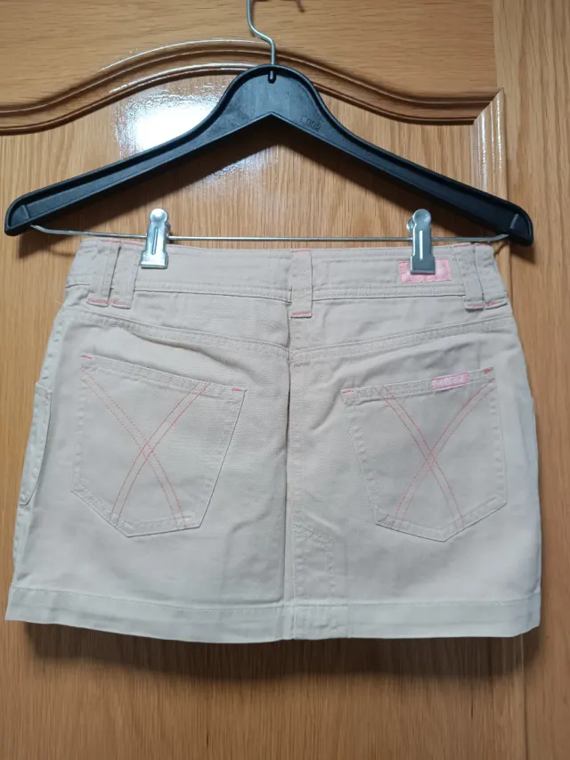 Falda mini Mango beige Talla 34