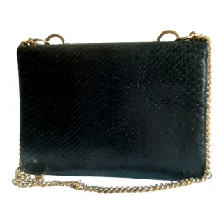 Bolso vintage pitón cadena dorada