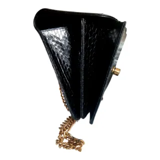 Bolso vintage pitón cadena dorada