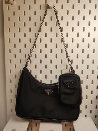 Bolso Prada Negro Nylon con Monedero