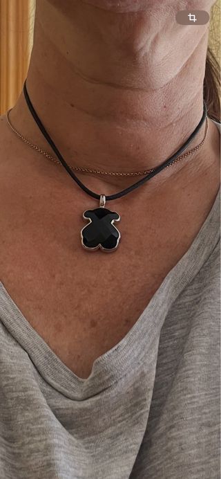 Conjunto Tous Oso Negro y Plata