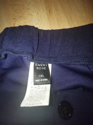 Pantalón 3/4 Azul Marino Mujer Talla 44 46 ajusta