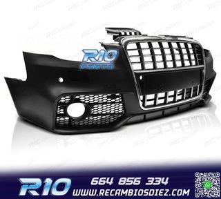 PARAGOLPES DELANTERO AUDI A4 B7 04-08 LOOK S LINE CROMO NEGR