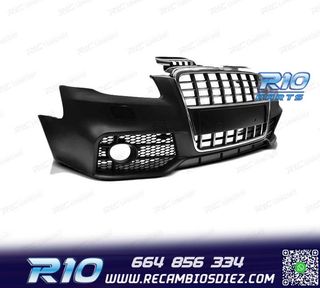 PARAGOLPES DELANTERO AUDI A4 B7 04-08 LOOK S LINE CROMO NEGR