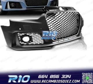 PARAGOLPES DELANTERO AUDI A3 8V 12 16 LOOK RS3 CROMO NEGRO P
