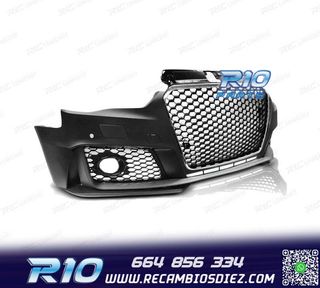 PARAGOLPES DELANTERO AUDI A3 8V 12 16 LOOK RS3 CROMO NEGRO P
