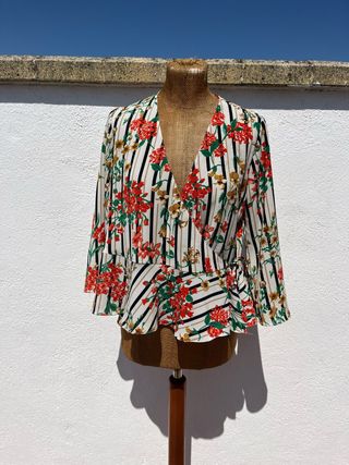 Camisa Zara Estampada Talla M