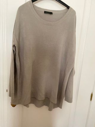 Jersey asimétrico gris topo talla xxl