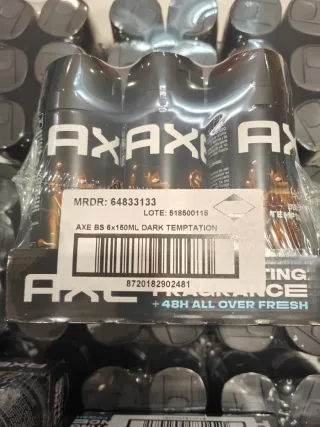 Lote 6 Desodorantes Axe Dark Temptation