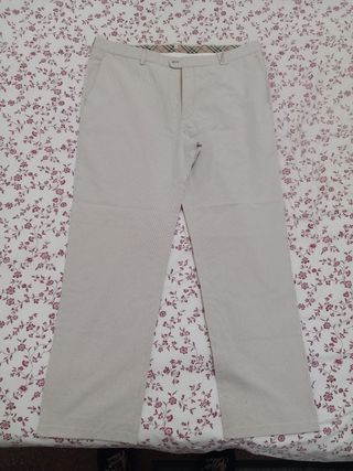Pantalón Burberry Beige Rayas Finas