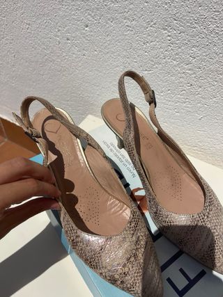 Tacones Desiree Talla 41 Beige/Dorado