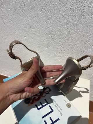 Tacones Desiree Talla 41 Beige/Dorado