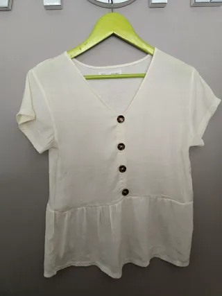 Blusa blanca mujer T M
