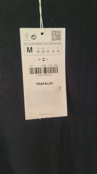 Falda punto evasé negra talla M