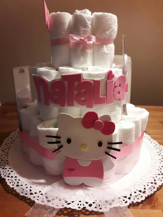 Tarta de pañales personalizadas bebes babyshower