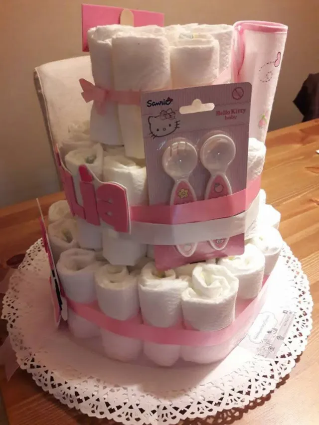 Tarta de pañales personalizadas bebes babyshower