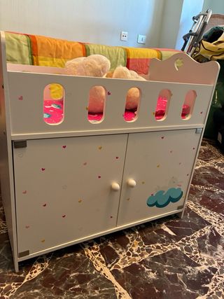 Cuna de madera para muñec@s