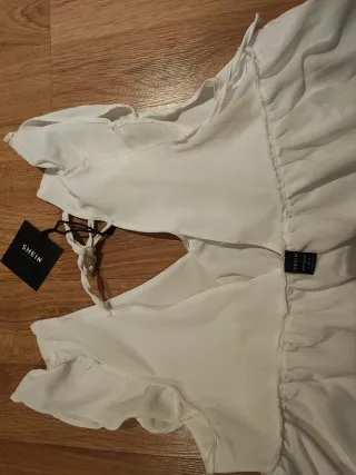 Vestido branco SHEIN novo com etiqueta XS