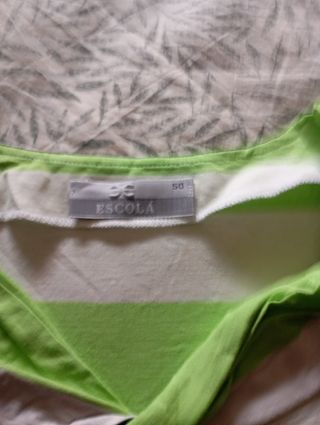 Suéter Mujer ESCOLÁ Verde y Blanco Talla 50