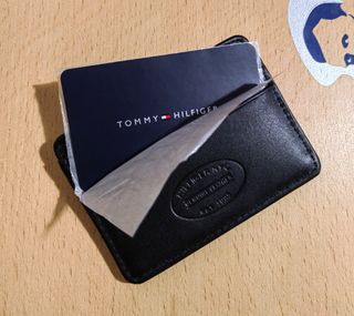 Cartera Tarjetero Cuero Tommy Hilfiger Negra