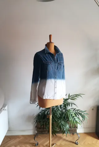 Camisa H&M degradado azul y blanco