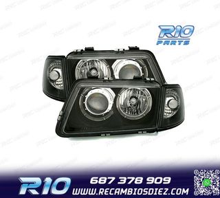 FAROS AUDI A3 8L 96-00 OJOS ANGEL FONDO NEGRO