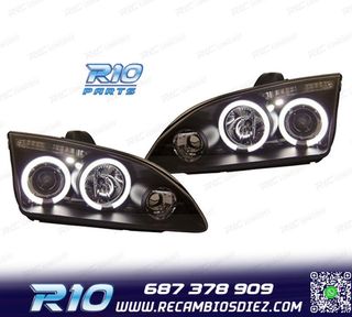 FAROS FORD FOCUS 04-08 OJOS ANGEL CCFL FONDO NEGRO