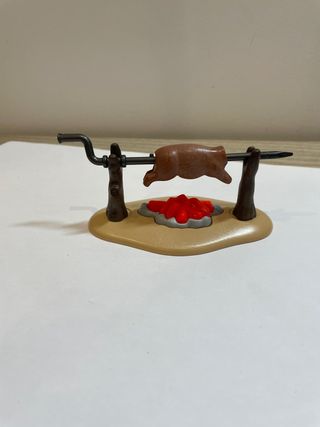 Playmobil cochinillo asado con fuego