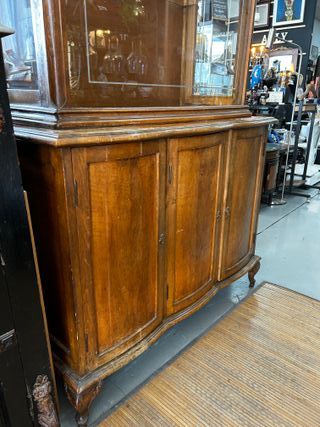 Vitrina antigua madera y cristal años 40-50