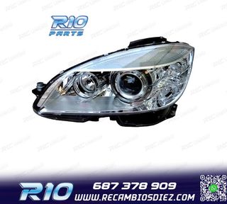 FARO IZQ XENON PARA MERCEDES CLASE C W204 07-11 FONDO CROMO