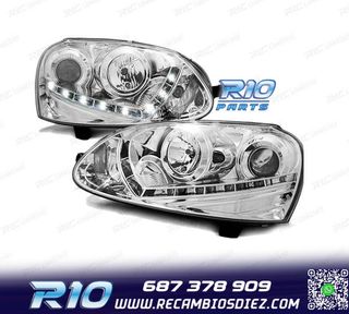 FAROS XENON VOLKSWAGEN VW GOLF 5 03-08 LUZ DIURNA LED CROMAD